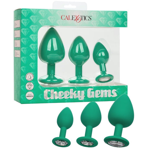 CalExotics Cheeky Gems 3 Piece Anals Plug Set - Extreme Toyz Singapore - https://extremetoyz.com.sg - Sex Toys and Lingerie Online Store