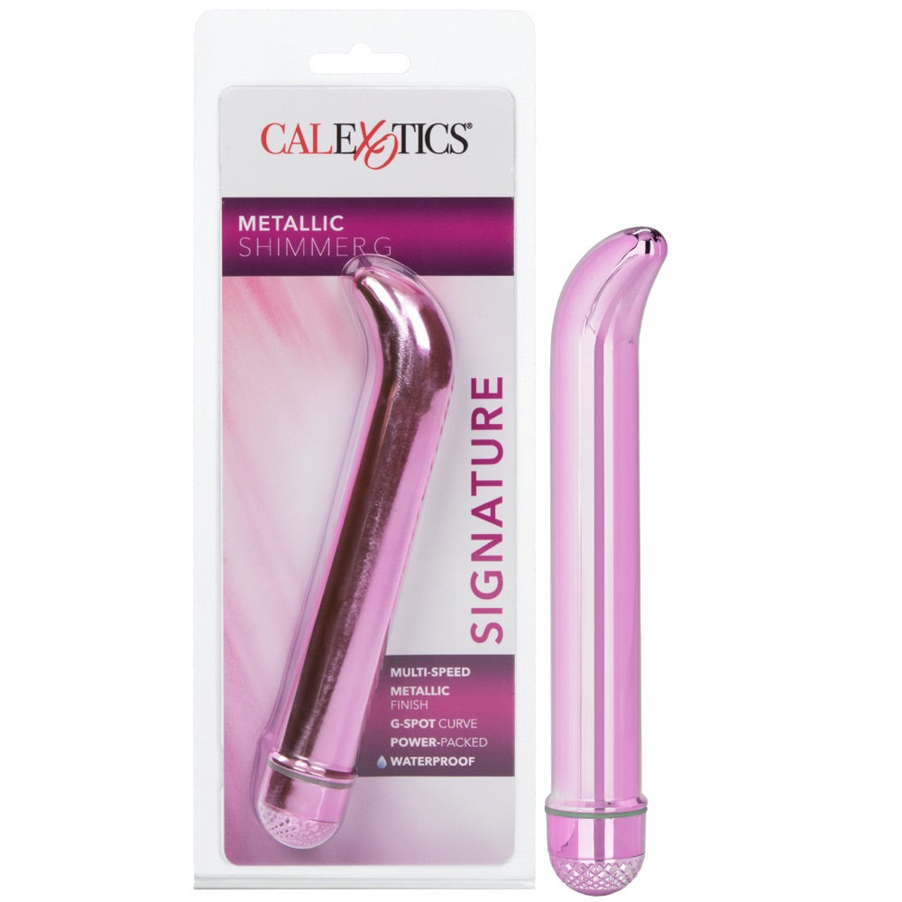 CalExotics Signature Metallic Shimmer G Vibrator - Extreme Toyz Singapore - https://extremetoyz.com.sg - Sex Toys and Lingerie Online Store - Bondage Gear / Vibrators / Electrosex Toys / Wireless Remote Control Vibes / Sexy Lingerie and Role Play / BDSM / Dungeon Furnitures / Dildos and Strap Ons  / Anal and Prostate Massagers / Anal Douche and Cleaning Aide / Delay Sprays and Gels / Lubricants and more...