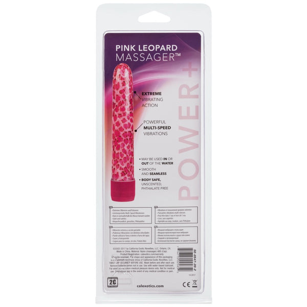 CalExotics Power+ Pink Leopard Vibrating Massager - Extreme Toyz Singapore - https://extremetoyz.com.sg - Sex Toys and Lingerie Online Store - Bondage Gear / Vibrators / Electrosex Toys / Wireless Remote Control Vibes / Sexy Lingerie and Role Play / BDSM / Dungeon Furnitures / Dildos and Strap Ons  / Anal and Prostate Massagers / Anal Douche and Cleaning Aide / Delay Sprays and Gels / Lubricants and more...