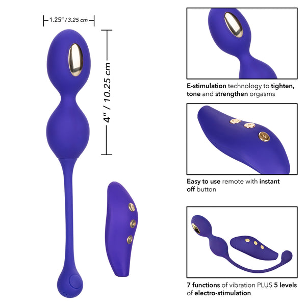 CalExotics Impulse Intimate E-Stimulator Remote Dual Kegel Exerciser Rechargeable Electrosex Vibrator - Extreme Toyz Singapore - https://extremetoyz.com.sg - Sex Toys and Lingerie Online Store