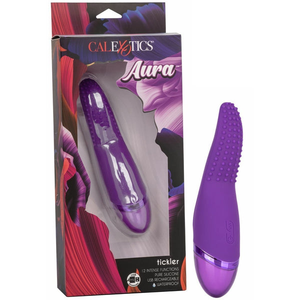 CalExotics Aura Tickler Rechargeable Vibrator - Extreme Toyz Singapore - https://extremetoyz.com.sg - Sex Toys and Lingerie Online Store - Bondage Gear / Vibrators / Electrosex Toys / Wireless Remote Control Vibes / Sexy Lingerie and Role Play / BDSM / Dungeon Furnitures / Dildos and Strap Ons  / Anal and Prostate Massagers / Anal Douche and Cleaning Aide / Delay Sprays and Gels / Lubricants and more...