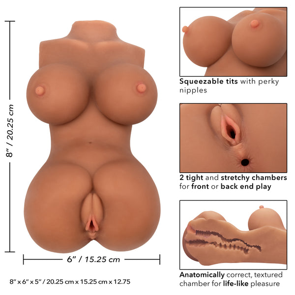 CalExotics Stroke It Body Banger Masturbator - Brown - Extreme Toyz Singapore - https://extremetoyz.com.sg - Sex Toys and Lingerie Online Store