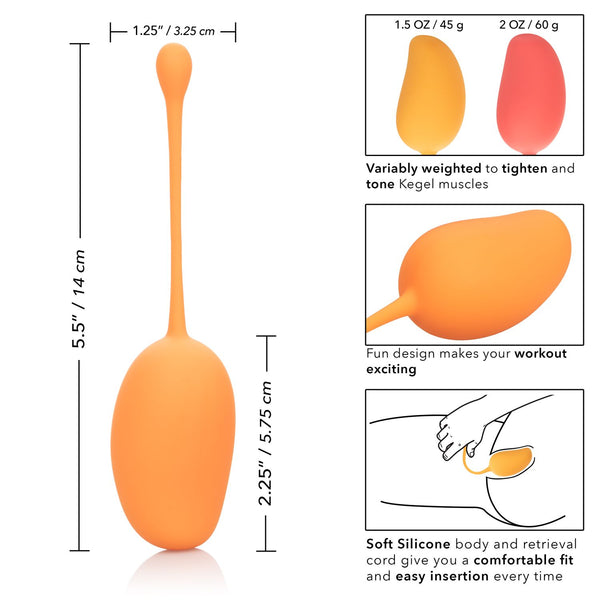 CalExotics Kegel Training Set Mango - Extreme Toyz Singapore - https://extremetoyz.com.sg - Sex Toys and Lingerie Online Store