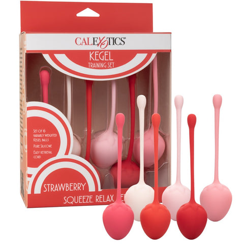 CalExotics Kegel Training Set Strawberry - Extreme Toyz Singapore - https://extremetoyz.com.sg - Sex Toys and Lingerie Online Store - Bondage Gear / Vibrators / Electrosex Toys / Wireless Remote Control Vibes / Sexy Lingerie and Role Play / BDSM / Dungeon Furnitures / Dildos and Strap Ons  / Anal and Prostate Massagers / Anal Douche and Cleaning Aide / Delay Sprays and Gels / Lubricants and more...