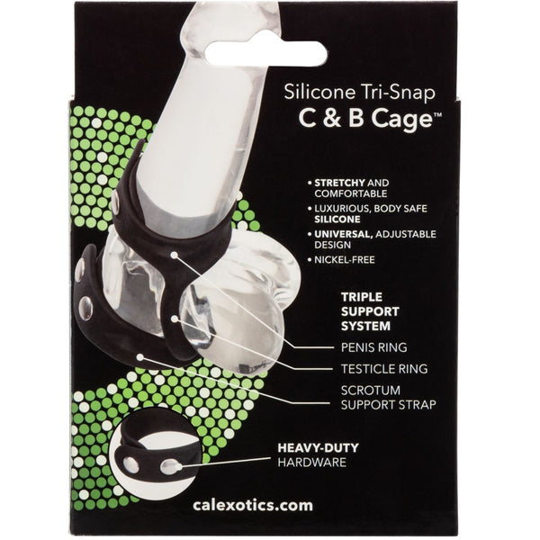 CalExotics Silicone Tri-Snap C & B Cage - Extreme Toyz Singapore - https://extremetoyz.com.sg - Sex Toys and Lingerie Online Store