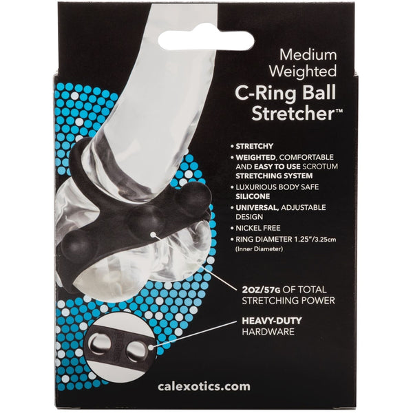 CalExotics Silicone Medium Weighted C-Ring Ball Stretcher - Extreme Toyz Singapore - https://extremetoyz.com.sg - Sex Toys and Lingerie Online Store