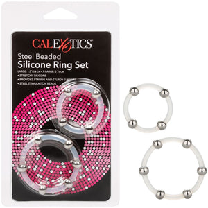 CalExotics Steel Beaded Silicone Ring Set - Extreme Toyz Singapore - https://extremetoyz.com.sg - Sex Toys and Lingerie Online Store - Bondage Gear / Vibrators / Electrosex Toys / Wireless Remote Control Vibes / Sexy Lingerie and Role Play / BDSM / Dungeon Furnitures / Dildos and Strap Ons  / Anal and Prostate Massagers / Anal Douche and Cleaning Aide / Delay Sprays and Gels / Lubricants and more...