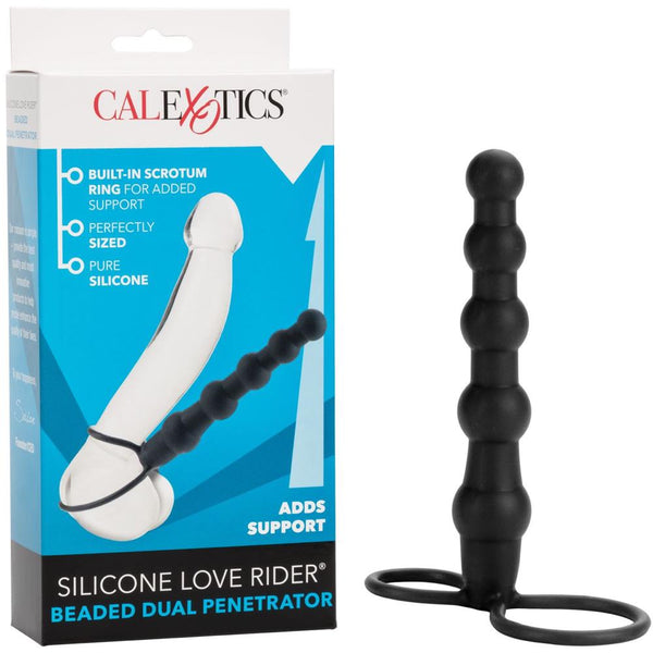 CalExotics Silicone Love Rider Beaded Dual Penetrator - Extreme Toyz Singapore - https://extremetoyz.com.sg - Sex Toys and Lingerie Online Store