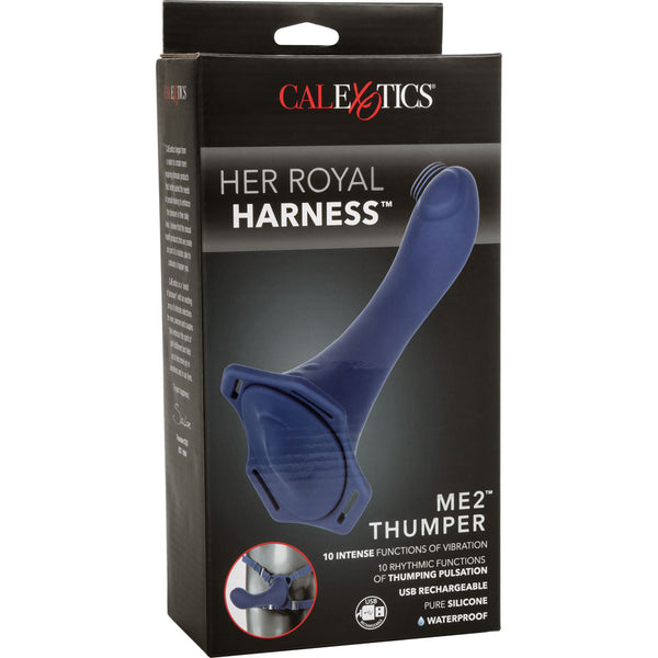 CalExotics Her Royal Harness ME2 Thumper Rechargeable Dildo - Extreme Toyz Singapore - https://extremetoyz.com.sg - Sex Toys and Lingerie Online Store