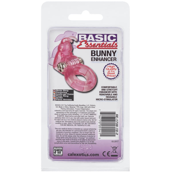 CalExotics Basic Essentials Bunny Enhancer Vibrating Cock Ring - Extreme Toyz Singapore - https://extremetoyz.com.sg - Sex Toys and Lingerie Online Store - Bondage Gear / Vibrators / Electrosex Toys / Wireless Remote Control Vibes / Sexy Lingerie and Role Play / BDSM / Dungeon Furnitures / Dildos and Strap Ons  / Anal and Prostate Massagers / Anal Douche and Cleaning Aide / Delay Sprays and Gels / Lubricants and more...