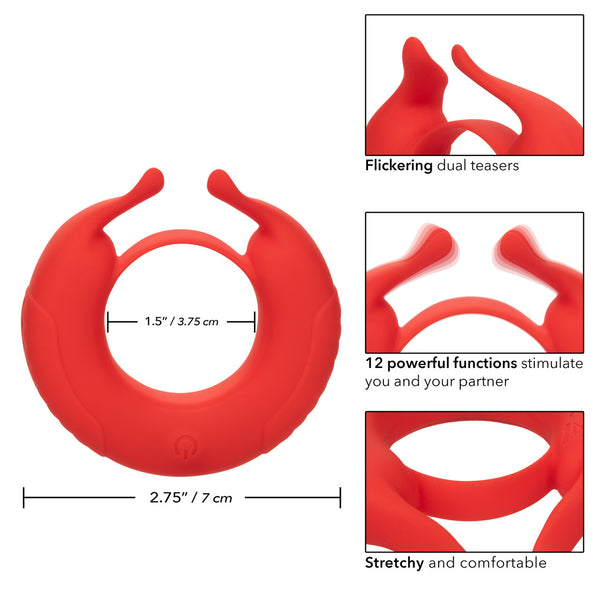 CalExotics Silicone Rechargeable Taurus Enhancer Cock Ring - Extreme Toyz Singapore - https://extremetoyz.com.sg - Sex Toys and Lingerie Online Store