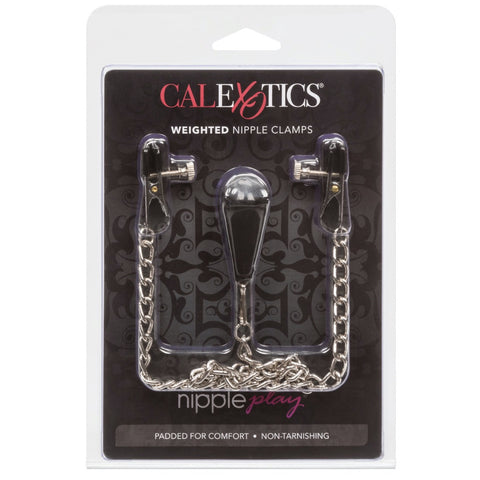 CalExotics Nipple Play Weighted Nipple Clamps - Extreme Toyz Singapore - https://extremetoyz.com.sg - Sex Toys and Lingerie Online Store