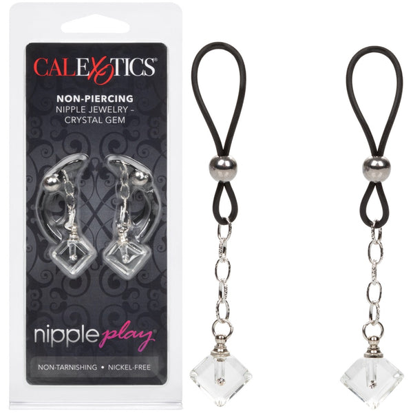 CalExotics Nipple Play Non-Piercing Nipple Jewelry Crystal Gem - Extreme Toyz Singapore - https://extremetoyz.com.sg - Sex Toys and Lingerie Online Store