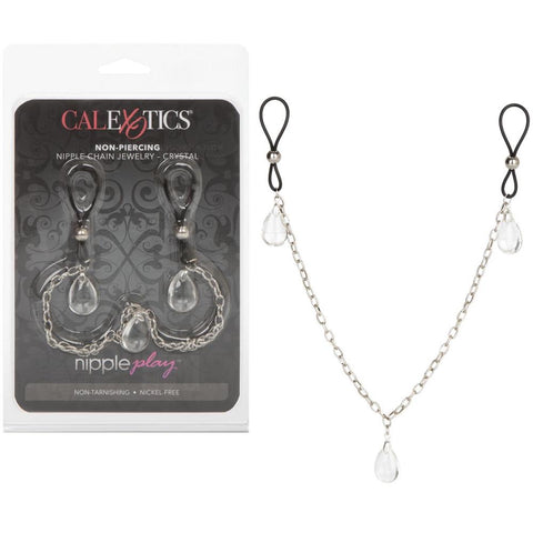 CalExotics Nipple Play Non-Piercing Nipple Chain Jewelry (2 Colours Available) - Extreme Toyz Singapore - https://extremetoyz.com.sg - Sex Toys and Lingerie Online Store