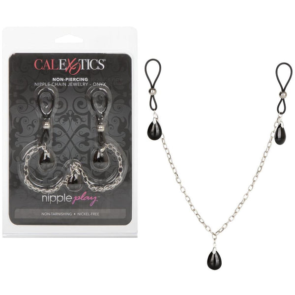 CalExotics Nipple Play Non-Piercing Nipple Chain Jewelry (2 Colours Available) - Extreme Toyz Singapore - https://extremetoyz.com.sg - Sex Toys and Lingerie Online Store