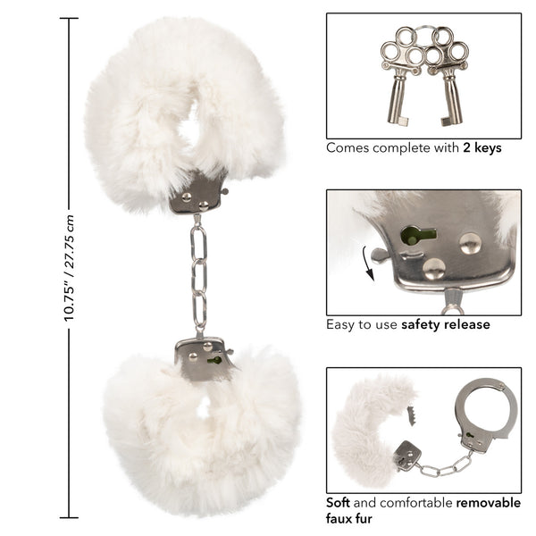 CalExotics Ultra Fluffy Furry Cuffs (4 Colours Available) - Extreme Toyz Singapore - https://extremetoyz.com.sg - Sex Toys and Lingerie Online Store