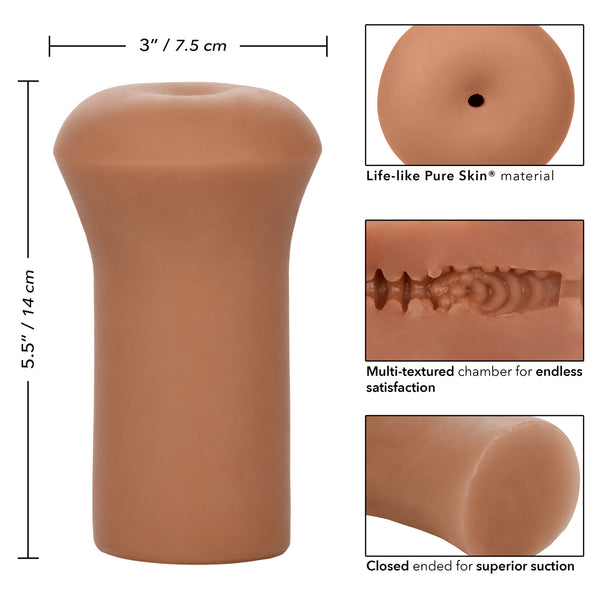 CalExotics Boundless Stroker Masturbator - Brown - Extreme Toyz Singapore - https://extremetoyz.com.sg - Sex Toys and Lingerie Online Store