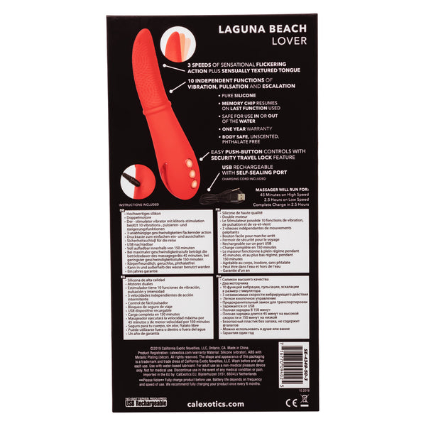 CalExotics California Dreaming Laguna Beach Lover Flickering Rechargeable Vibrator - Extreme Toyz Singapore - https://extremetoyz.com.sg - Sex Toys and Lingerie Online Store