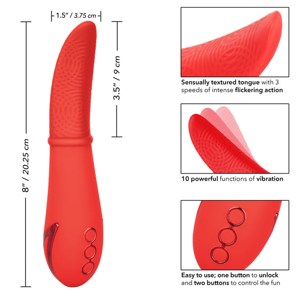 CalExotics California Dreaming Laguna Beach Lover Flickering Rechargeable Vibrator - Extreme Toyz Singapore - https://extremetoyz.com.sg - Sex Toys and Lingerie Online Store