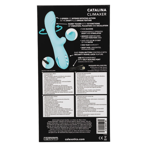 CalExotics California Dreaming Catalina Climaxer Rechargeable Rabbit Vibrator - Extreme Toyz Singapore - https://extremetoyz.com.sg - Sex Toys and Lingerie Online Store