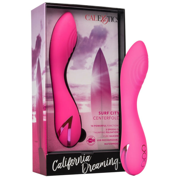 CalExotics California Dreaming Surf City Centerfold Pulsating Rechargeable Vibrator - Extreme Toyz Singapore - https://extremetoyz.com.sg - Sex Toys and Lingerie Online Store