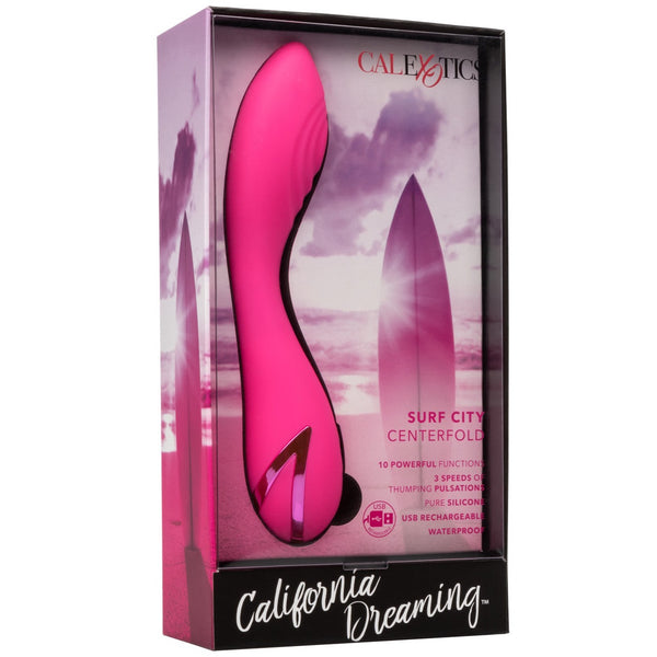 CalExotics California Dreaming Surf City Centerfold Pulsating Rechargeable Vibrator - Extreme Toyz Singapore - https://extremetoyz.com.sg - Sex Toys and Lingerie Online Store