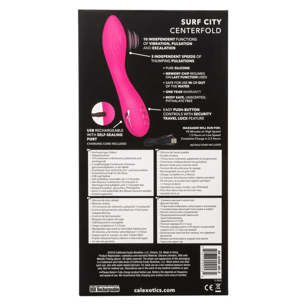 CalExotics California Dreaming Surf City Centerfold Pulsating Rechargeable Vibrator - Extreme Toyz Singapore - https://extremetoyz.com.sg - Sex Toys and Lingerie Online Store