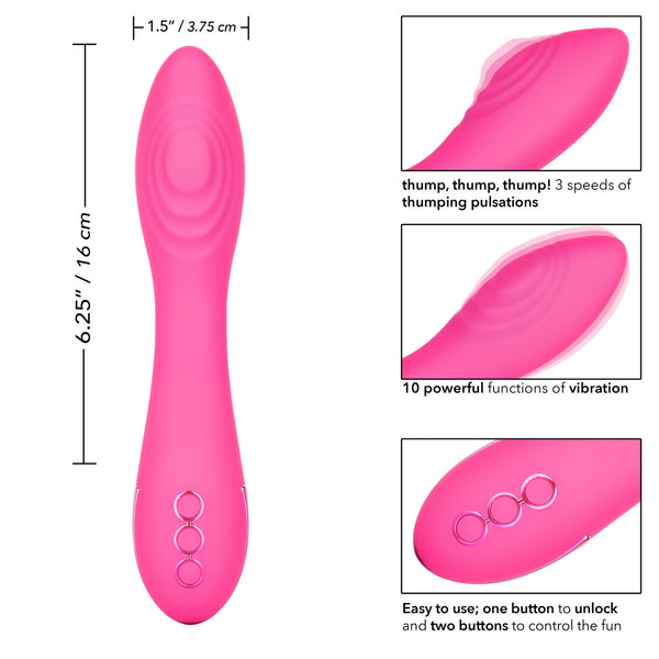 CalExotics California Dreaming Surf City Centerfold Pulsating Rechargeable Vibrator - Extreme Toyz Singapore - https://extremetoyz.com.sg - Sex Toys and Lingerie Online Store