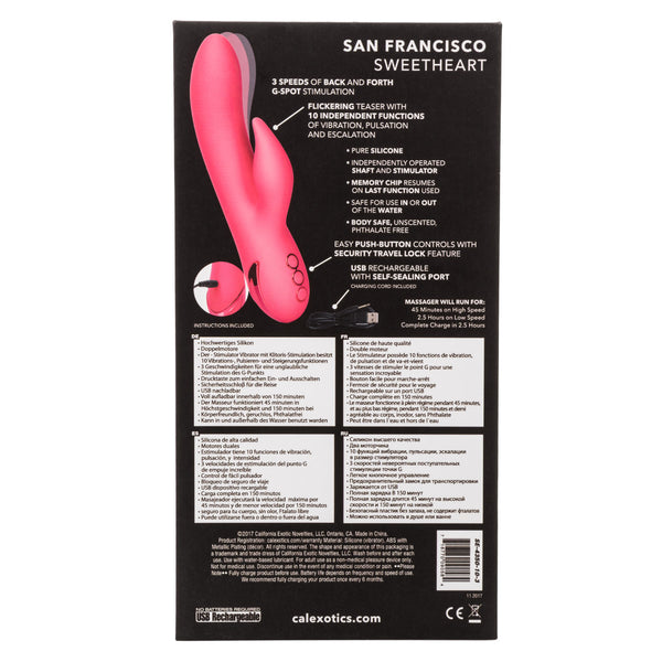 CalExotics California Dreaming San Francisco Sweetheart Rechargeable Vibrator - Extreme Toyz Singapore - https://extremetoyz.com.sg - Sex Toys and Lingerie Online Store