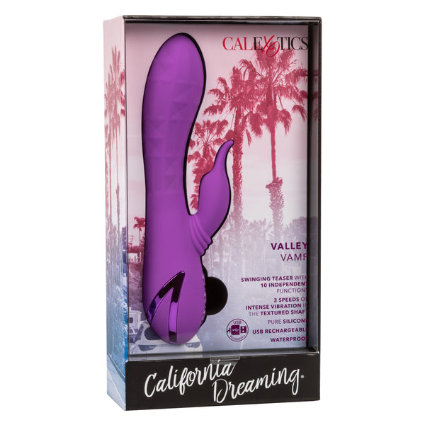 CalExotics California Dreaming Valley Vamp Rechargeable Rabbit Vibrator - Extreme Toyz Singapore - https://extremetoyz.com.sg - Sex Toys and Lingerie Online Store