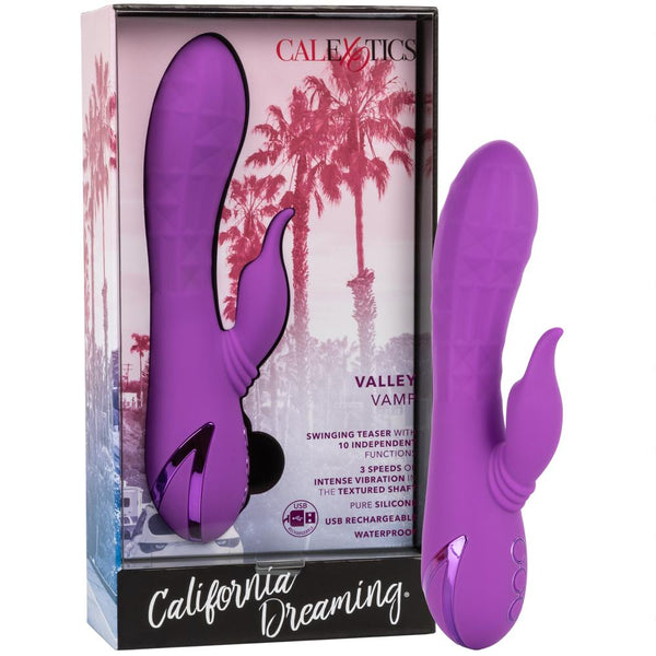 CalExotics California Dreaming Valley Vamp Rechargeable Rabbit Vibrator - Extreme Toyz Singapore - https://extremetoyz.com.sg - Sex Toys and Lingerie Online Store