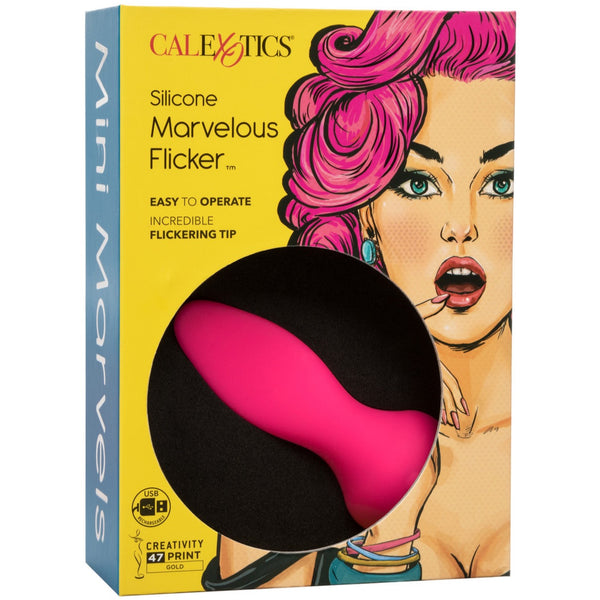 CalExotics Mini Marvels Silicone Marvelous Flicker Rechargeable Vibrator - Extreme Toyz Singapore - https://extremetoyz.com.sg - Sex Toys and Lingerie Online Store