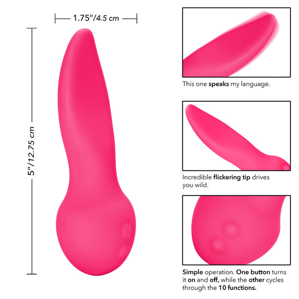 CalExotics Mini Marvels Silicone Marvelous Flicker Rechargeable Vibrator - Extreme Toyz Singapore - https://extremetoyz.com.sg - Sex Toys and Lingerie Online Store