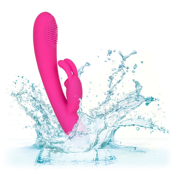 CalExotics Embrace Massaging Rabbit Rechargeable Vibrator - Extreme Toyz Singapore - https://extremetoyz.com.sg - Sex Toys and Lingerie Online Store 