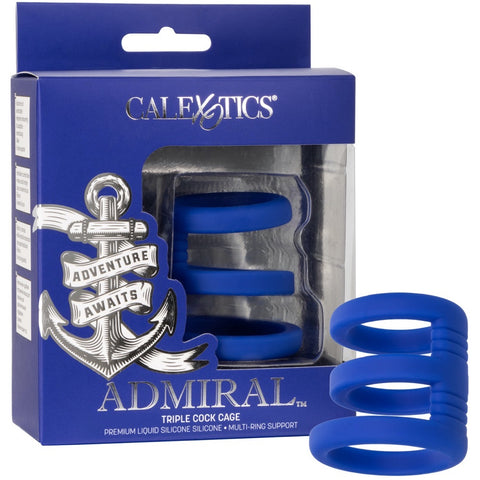 CalExotics Admiral Triple Cock Cage - Extreme Toyz Singapore - https://extremetoyz.com.sg - Sex Toys and Lingerie Online Store