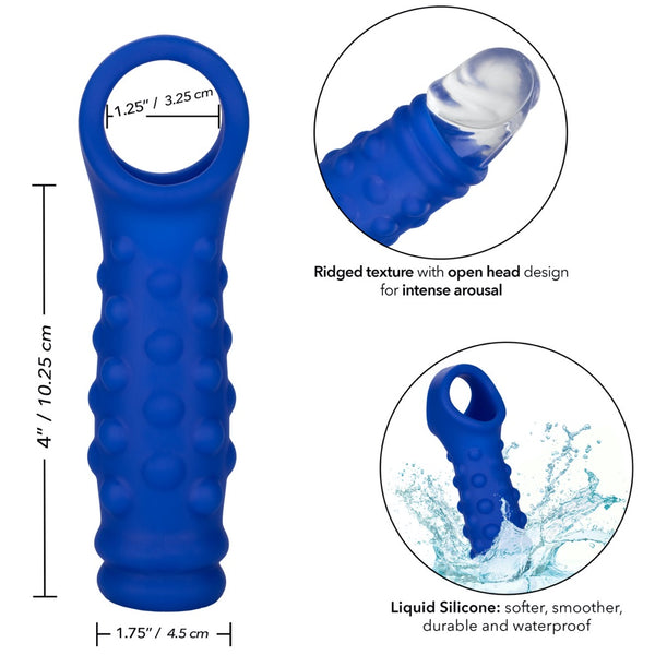 CalExotics Admiral Liquid Silicone Form-Fitting Beaded Extension - Extreme Toyz Singapore - https://extremetoyz.com.sg - Sex Toys and Lingerie Online Store