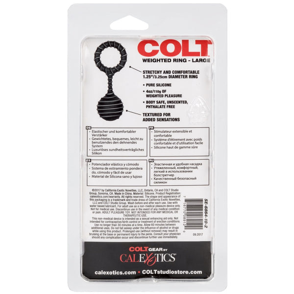 CalExotics COLT Weighted Silicone Ring - Large - Extreme Toyz Singapore - https://extremetoyz.com.sg - Sex Toys and Lingerie Online Store