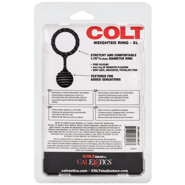 CalExotics COLT Weighted Silicone Ring - XL - Extreme Toyz Singapore - https://extremetoyz.com.sg - Sex Toys and Lingerie Online Store