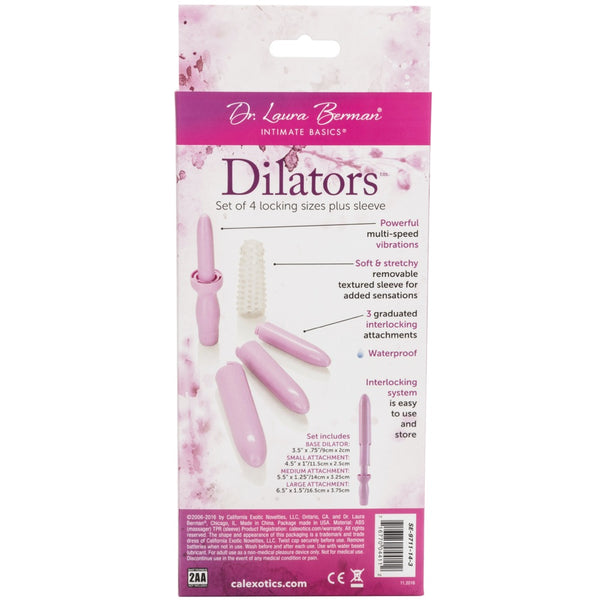 CalExotics Dr. Laura Berman Dilators Set Of 4 Locking Sizes Plus Sleeve - Extreme Toyz Singapore - https://extremetoyz.com.sg - Sex Toys and Lingerie Online Store