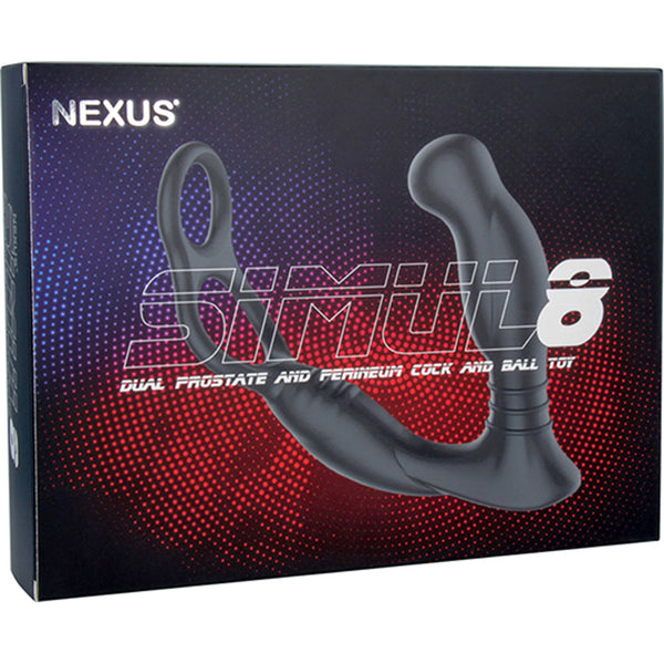 Nexus SIMUL8 Vibrating Double Cock Ring & Prostate Stimulator - Extreme Toyz Singapore - https://extremetoyz.com.sg - Sex Toys and Lingerie Online Store