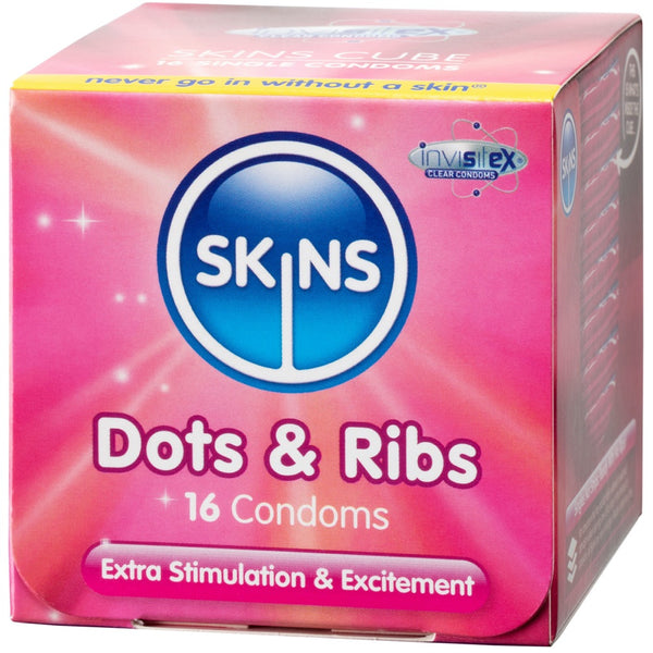 Skins Dots & Ribs Condoms - 16 Pack - Extreme Toyz Singapore - https://extremetoyz.com.sg - Sex Toys and Lingerie Online Store