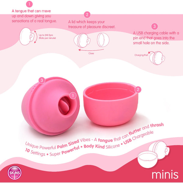 Skins Minis The Scream Egg Rechargeable Fluttering Tongue Vibrator - Extreme Toyz Singapore - https://extremetoyz.com.sg - Sex Toys and Lingerie Online Store