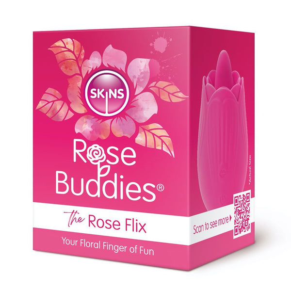 Skins Rose Buddies The Rose Flix 20x Rechargeable Clitoral Vibrator - Extreme Toyz Singapore - https://extremetoyz.com.sg - Sex Toys and Lingerie Online Store