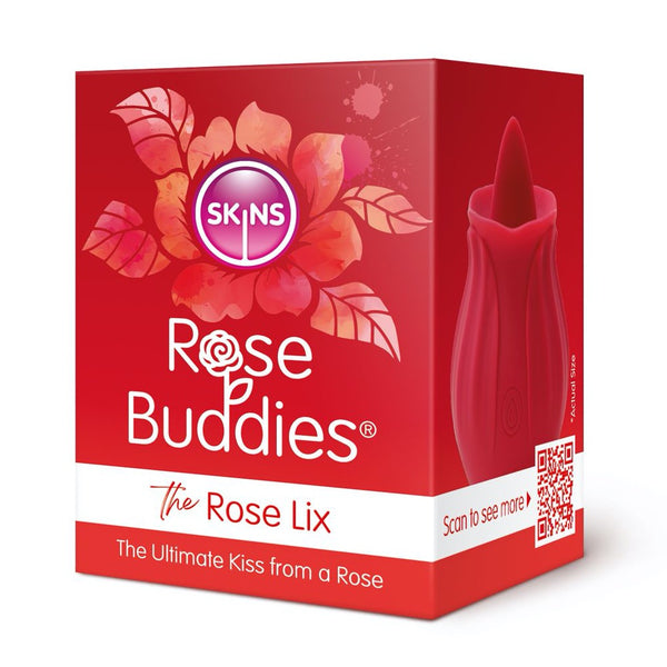 Skins Rose Buddies The Rose Lix Rechargeable Licking Vibrator - Extreme Toyz Singapore - https://extremetoyz.com.sg - Sex Toys and Lingerie Online Store