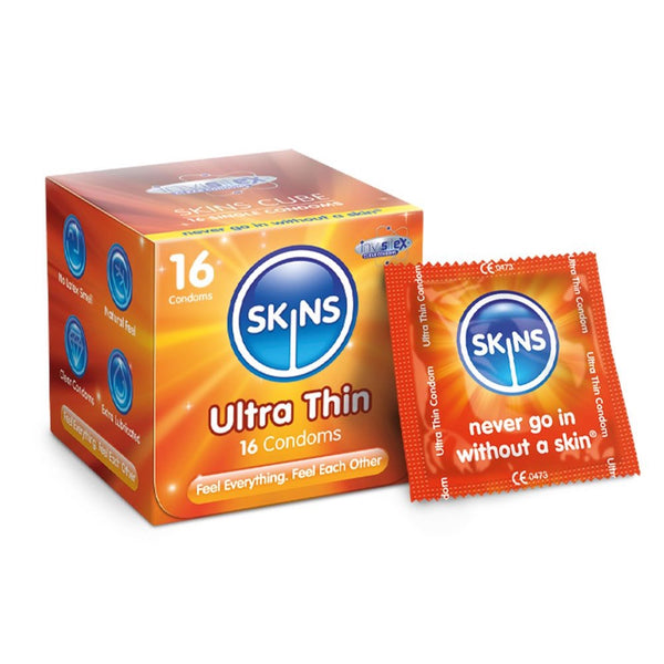 Skins Ultra Thin Condoms - 16 Pack - Extreme Toyz Singapore - https://extremetoyz.com.sg - Sex Toys and Lingerie Online Store