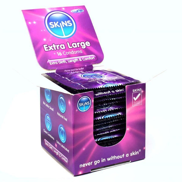 Skins Extra Large Condoms - 16 Pack - Extreme Toyz Singapore - https://extremetoyz.com.sg - Sex Toys and Lingerie Online Store