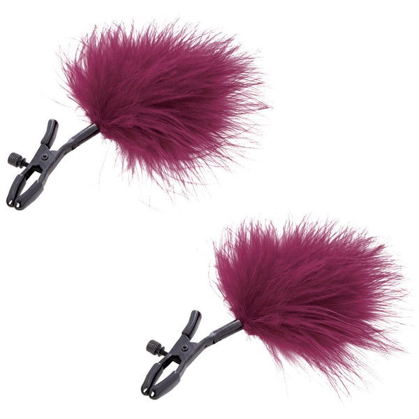 Sportsheets Sex & Mischief Enchanted Feather Nipple Clamps - Extreme Toyz Singapore - https://extremetoyz.com.sg - Sex Toys and Lingerie Online Store
