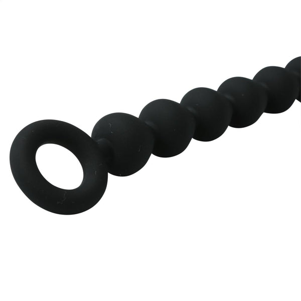 Sportsheets Sex & Mischief Black Silicone Anal Beads - Extreme Toyz Singapore - https://extremetoyz.com.sg - Sex Toys and Lingerie Online Store