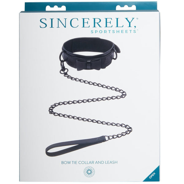 Sportsheets Sincerely Bow Tie Collar & Leash - Extreme Toyz Singapore - https://extremetoyz.com.sg - Sex Toys and Lingerie Online Store