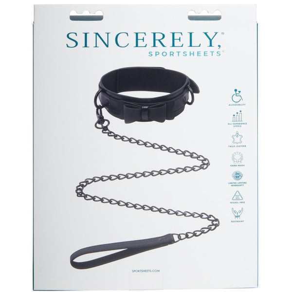 Sportsheets Sincerely Bow Tie Collar & Leash - Extreme Toyz Singapore - https://extremetoyz.com.sg - Sex Toys and Lingerie Online Store